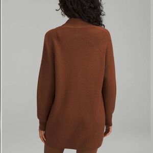 NWT - Lululemon Merino Wool-Blend Ribbed Long Wrap Sweater | Roasted Brown